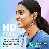 Portronics Harmonics Y3 Bluetooth In-Ear Headset – V5.4, Type-C | 40Hrs Play Time | Black