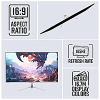 Zebronics A27FHD 27" FHD Gaming Monitor – 165Hz, featuring vibrant visuals, ultra-smooth gameplay, and adaptive sync technology for an immersive gaming experience. Perfect for gamers!
