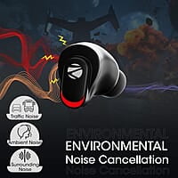 Zebronics Zeb-Sound Bomb N2 TWS Wireless in Ear Earbuds with 50ms Low Latency Gaming, ENC, Voice Assistant, Flash Connect, Splash Proof, BT v5.2, up to 12H Backup, Call Function and Type C