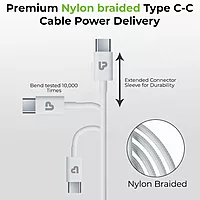 Ultraprolink UL1228WHT-0200 Zap+ 100 USB-C to C Cable, 2M