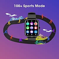 Zebronics DRIP Smart Watch with Bluetooth Calling, 4.3cm (1.69"), 10 built-in & 100+ Watch Faces, 100+ Sport Modes, 4 built-in Games, Voice Assistant, 8 Menu UI, Fitness Health & Sleep Tracker