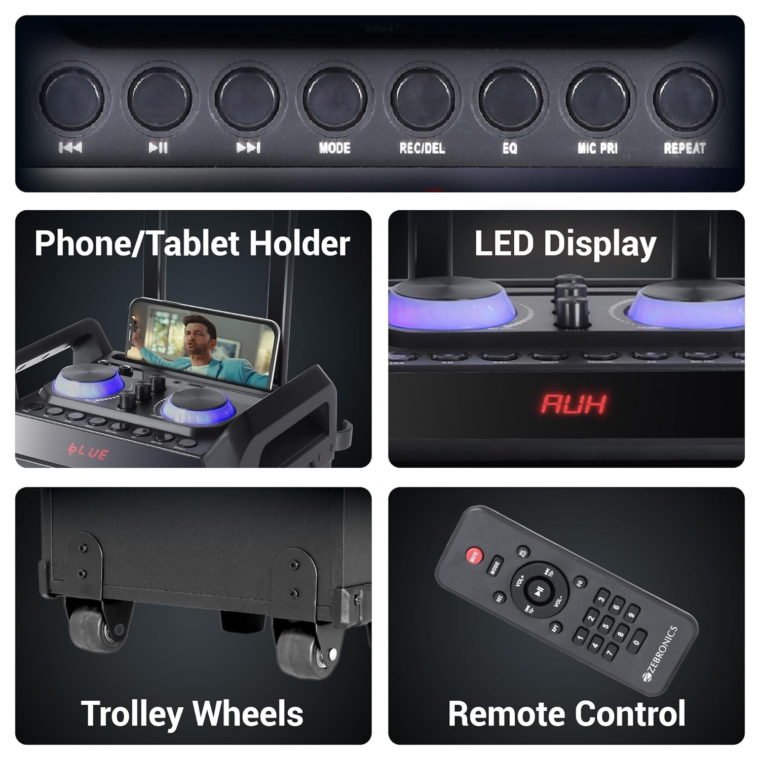 Zebronics 501 Moving Monster 2X8L Trolley Speaker