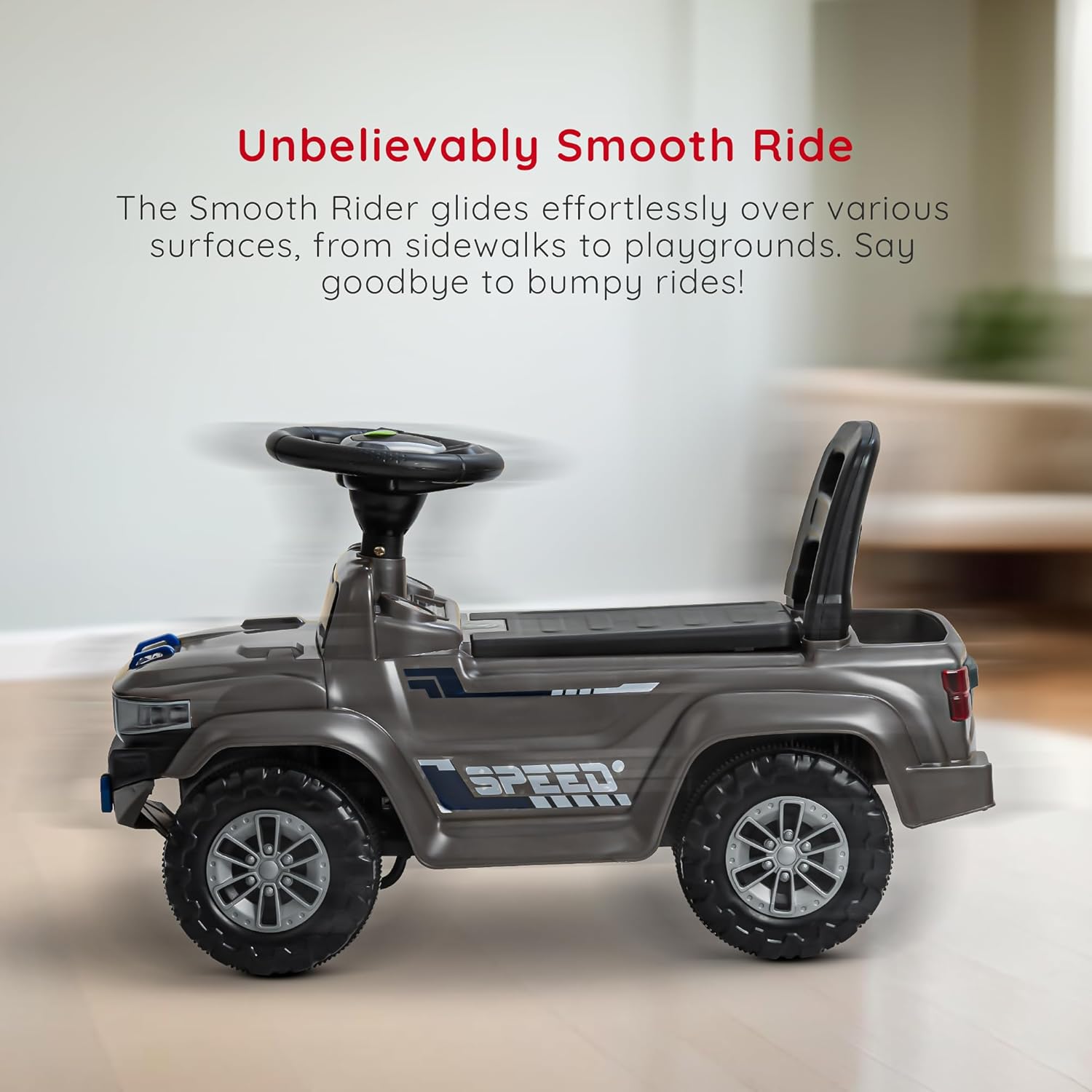 Baybee Push Ride on Baby Jeep for Kids Toys with LED Light & Storage Bin- Grey Baybee Push Ride on Baby Jeep for Kids Toys with LED Light & Storage Bin- Grey