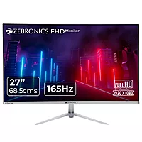 Zebronics A27FHD 27" FHD Gaming Monitor – 165Hz, featuring vibrant visuals, ultra-smooth gameplay, and adaptive sync technology for an immersive gaming experience. Perfect for gamers!
