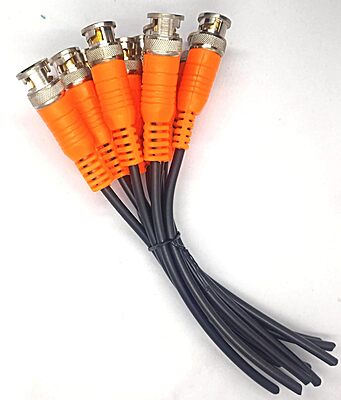 Champion BNC Pigtail Cable Bare Wire, BNC Male Connector Plug with Open End Wire for CCTV Camera