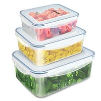 AGARO Airtight Container, Food Storage Container With Lid Capacity 500ML, 1L, 1.5L, Set of 3.