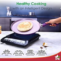 Wonderchef Royal Velvet Non-stick 30cm Dosa Tawa 3 mm thick 1.8 litres Virgin Aluminium