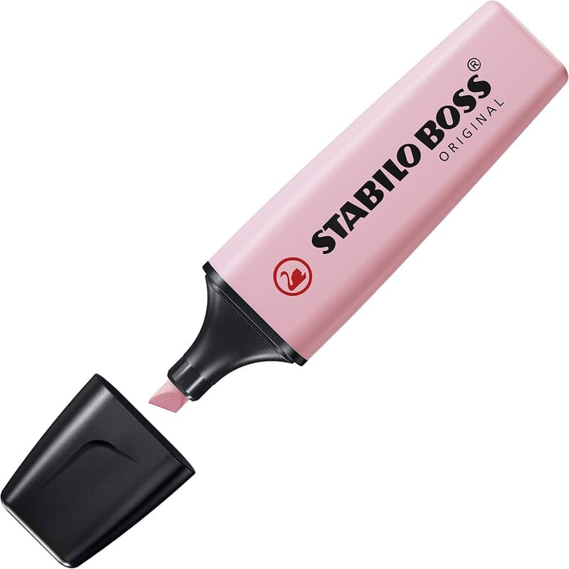 STABILO BOSS HIGH LIGHTER PASTEL PINK 70/129 STABILO BOSS HIGH LIGHTER PASTEL PINK 70/129