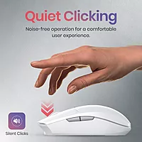 Portronics Toad 36 Wireless Mouse – 2.4GHz | Rechargeable | 6 Buttons | 1600 DPI | Ergonomic Thumb Support | Universal Compatibility | Built-in Battery | For Windows/Mac/Android/iOS | White