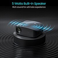 Portronics Beem 490 Smart Projector – 1080p Full HD, 6000 Lumens, Compact Design | Wi-Fi Enabled | Perfect for Home Theater, Presentations & Gaming