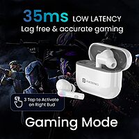 Portronics Twins S6 – TWS Earbuds, 50H Playtime, White. Enjoy seamless connectivity, superior sound quality, and a sleek design. Perfect for music lovers and on-the-go lifestyles.