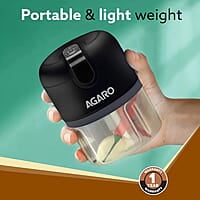 AGARO Elite Rechargeable Mini Electric Chopper, Food Grade Bowl, Stainless Steel Blades 250 Ml