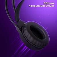 ZEBRONICS New Launch Blitz C Dolby Atmos Gaming Over Ear Headphone, 50Mm Neodymium Drivers, Padded Headband, Lightweight & Comfortable, RGB Lights, Flexible Mic, Type-C Connector,