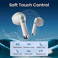 Portronics Harmonics Twins S12 in Ear TWS Earbuds with Mic, 24H Playtime 13mm Dynamic Driver, Bluetooth 5.3v