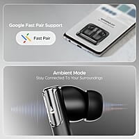 boAt Newly Launched Nirvana Ivy Truly Wireless in Ear Earbuds w/ 50dB Hybrid Active Noise Cancellation, 360º Spatial Audio, Dynamic Head Tracking,Hearables App Support & 50hrs Playback