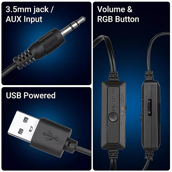 Zebronics Igloo 2 – 2.0 USB Speakers, 10W, RGB Lighting, Compact & Powerful Sound for PC & Laptop