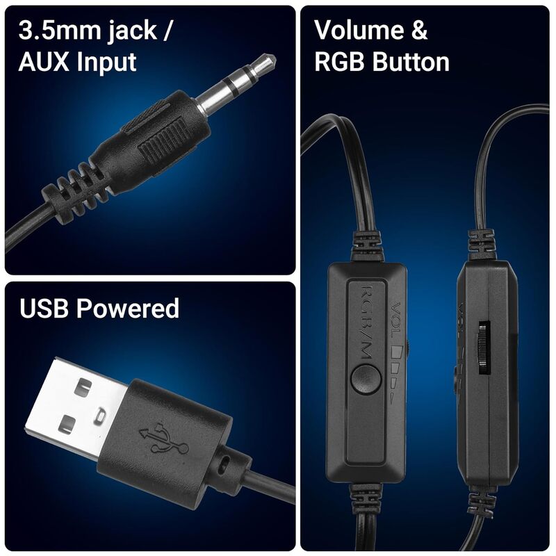 Zebronics Igloo 2 – 2.0 USB Speakers, 10W, RGB Lighting, Compact & Powerful Sound for PC & Laptop