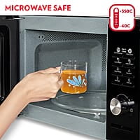 Borosil Vision Twilight Tea n Coffee Classic Mug Set of 6 Pcs 190 ml | Borosillicate Glass, Microwave Safe, Scratch Resistance, Lightweight | for Chai, Green Tea, Milk | Transparent