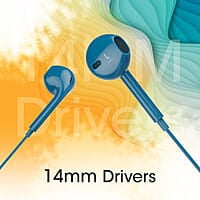 Zebronics Zeb-Buds 30 3.5Mm Stereo Wired In Ear Earphones With Mic For Calling, Volume Control, Multifunction Button, 14Mm Drivers, Stylish Eartip,1.2 Meter Durable Cable And Lightweight Design
