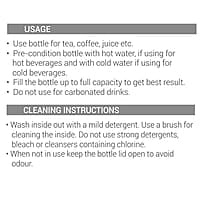 Milton New Tiara 900 Stainless Steel 24 Hours Hot and Cold Water Bottle, 750 ml