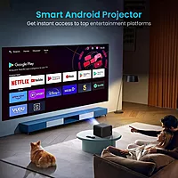Portronics Beem 460 Smart LED Projector – 1080p Full HD | 4000 Lumens | Streaming Apps (Netflix, Prime Video, Hotstar) | Automatic Focus & Auto Keystoning | Black