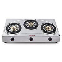 Lifelong LLGS399 Stainless Steel 3 Burner (ISI Certified