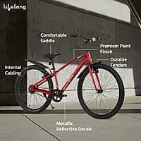 Lifelong Cycle for Men & Women - 27.5 T MTB Cycle - Single Speed Bike/Bicycle – V Brake Cycle - Rigid Fork - Mountain Bike