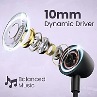 Portronics Harmonics 250 Bluetooth In-Ear Headset – V5.3, Type-C | 60Hrs Play Time | Black