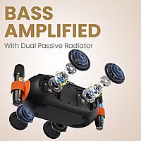 Portronics POR 2736 Apollo 20 25W Bluetooth Speaker – BT 5.4  Dual Wireless Karaoke Mic  RGB  Black