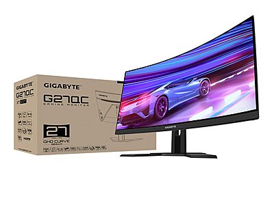 GIGABYTE, 27-Inch 165Hz VA Panel 1440p QHD Curve Gaming Monitor, G27QC