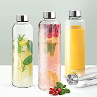 TREO By Milton Clarion Borosilicate Glass Water Bottle, 1000 ml, Transparent