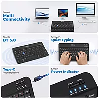 EVM WLKM EnEdge Rechargable Keyboard - Black
