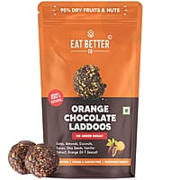 EAT BETTER CO - Better Laddoos - Orange & Chocolate - Delicious Sugar-Free Laddoos | Energy-Bar Replacement | Dry-Fruit Laddoo | High Protein And Instant Energy - Pack Of 20 - 200 Gm