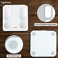 Lifelong 8 electrode Smart Body Fat Scale With weight display and Bmi on handle