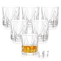 Treo by Milton Ignis On The Rocks Glass Tumbler,6 Pc Set,270 mlEach,Transparent