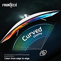 Frontech MON-0085 – 27" curved borderless monitor with vibrant display, 68.58cm screen, and ultra-thin bezels for immersive viewing.