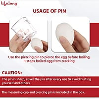 Lifelong Egg Boiler 360-Watt (Transparent and Silver Grey), Boil 7 eggs