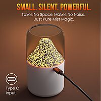 Portronics 3104 Magma Humidifier – Volcano Flame Design | RGB| White | 6 Months Warranty