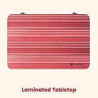 Portronics Buddy D – Laptop Table (Crimson Red, Wood) offers style and functionality, enhancing comfort and productivity for work or leisure.