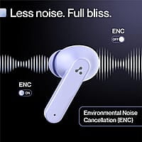 Ambrane Dots Sense True Wireless Earbuds with 21 Hours Playtime,Environmental Noise Cancellation (Enc),10Mm Drivers with Boostedbass,Bluetooth V5.1,Ipx4 Splash Proof