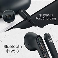 Portronics Twins S18 – TWS Earbuds, 30H Playtime, Black. Enjoy seamless connectivity, deep bass, and crystal-clear sound. Perfect for music lovers and on-the-go lifestyles. Grab yours now!