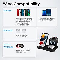 Portronics Bella – 15W 3-in-1 Wireless Charger for Apple Devices, designed for seamless charging of iPhone, AirPods, and Apple Watch. Compact, stylish, and efficient for your tech needs.