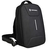 Portronics Byte Mini Cross Body Sling Bag – Hard Shell Design | Black | 1 Year Warranty