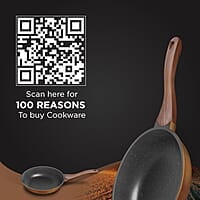 Preethi Artistic Collection Die Cast Non Stick Fry Pan, 24 cm,with Glass Lid