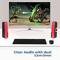Zebronics Wonder Bar 20 – 10W RGB PC Speaker with Immersive Sound, Multiple Connectivity & Sleek Design