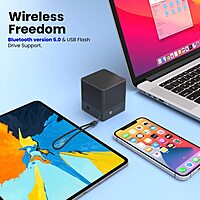Portronics Bounce 2 Blue 5W Speaker | Wireless Bluetooth, Built-in FM Radio & Portable Design for All Devices