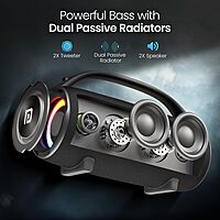 Portronics Thunder 2.0 – 60W Party Speaker with Rich Sound, Dynamic RGB Lights & TWS Connectivity