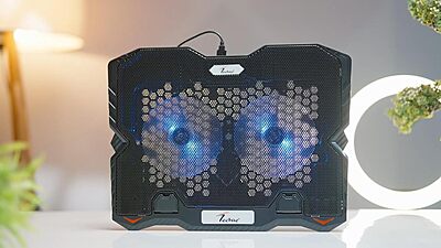 Techie 5-Fan Laptop Cooling Pad – Adjustable Speed & Sturdy Stand
