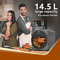 AGARO Elite Air Fryer For Home,14.5L,Rotisserie Convection Oven,1700 watts,Electric Oven,16 Preset Menus