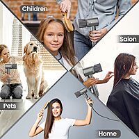 Portronics ZIFRO Hair Dryer – High Speed | Magnetic Nozzles  Real Time Display | Low Noise | Black